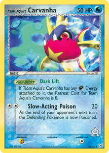 Team Aqua's Carvanha - 25/95 - Team Magma vs Team Aqua (MA) #25/95 - Uncommon Pokémon Trading Card