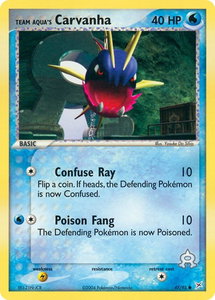 Team Aqua's Carvanha - 47/95 - Team Magma vs Team Aqua (MA) #47/95 - Common Pokémon Trading Card