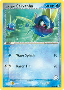 Team Aqua's Carvanha - 48/95 - Team Magma vs Team Aqua (MA) #48/95 - Common Pokémon Trading Card