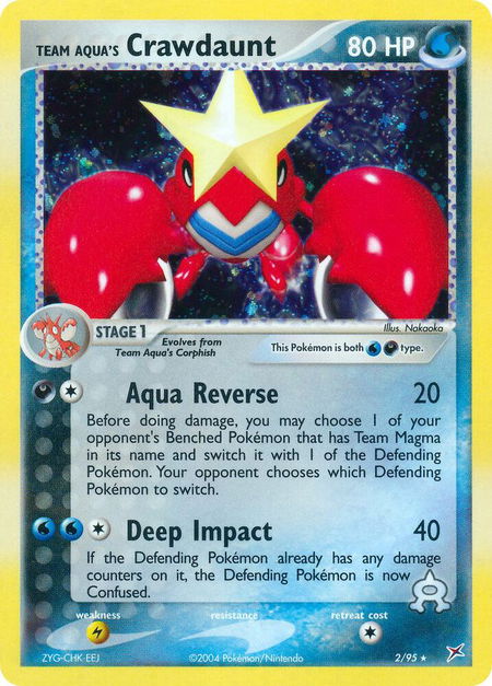 Team Aqua's Crawdaunt - 2/95 - Team Magma vs Team Aqua Pokémon trading card