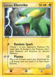 Team Aqua's Electrike - 27/95 - Team Magma vs Team Aqua (MA) #27/95 - Uncommon Pokémon Trading Card