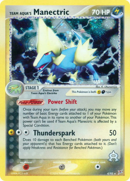Team Aqua's Manectric - 4/95 - Team Magma vs Team Aqua Pokémon trading card