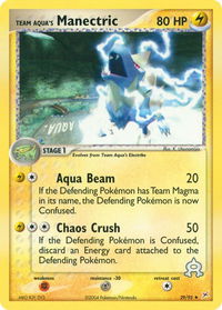 Team Aqua's Manectric - 29/95 - Team Magma vs Team Aqua (MA) #29/95 - Uncommon Pokémon Trading Card