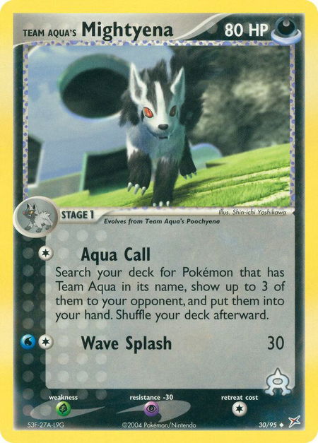 Team Aqua's Mightyena - 30/95 - Team Magma vs Team Aqua Pokémon trading card