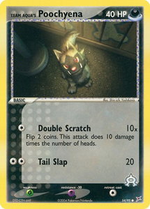 Team Aqua's Poochyena - 54/95 - Team Magma vs Team Aqua (MA) #54/95 - Common Pokémon Trading Card