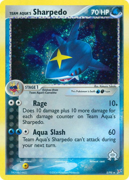 Team Aqua's Sharpedo - 5/95 - Team Magma vs Team Aqua Pokémon trading card