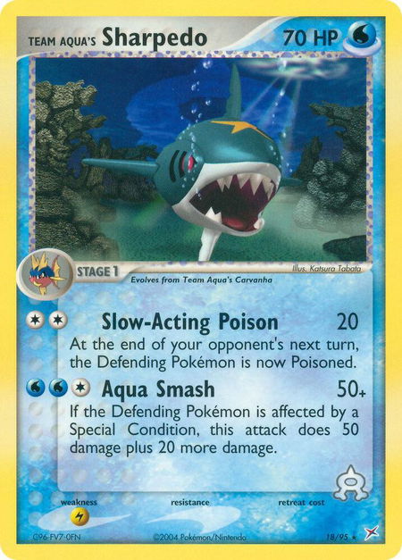 Team Aqua's Sharpedo - 18/95 - Team Magma vs Team Aqua Pokémon trading card