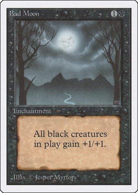 Bad Moon - Unlimited Edition Magic: The Gathering trading card