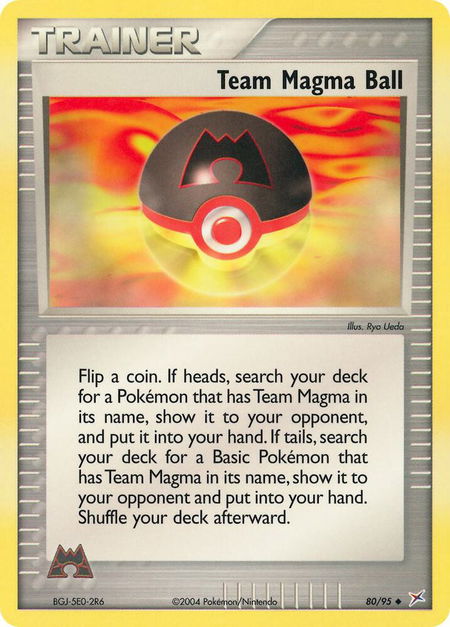 Team Magma Ball - Team Magma vs Team Aqua Pokémon trading card