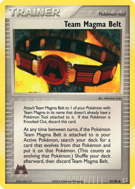 Team Magma Belt - Team Magma vs Team Aqua Pokémon trading card