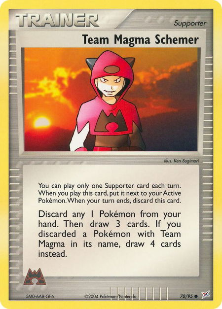 Team Magma Schemer - Team Magma vs Team Aqua Pokémon trading card