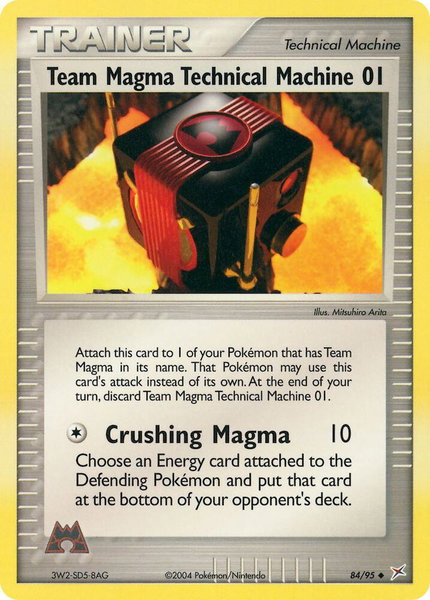 Team Magma Technical Machine 01 - Team Magma vs Team Aqua Pokémon trading card