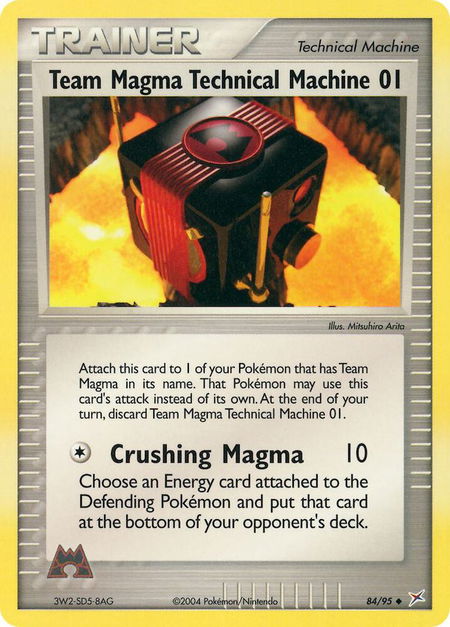 Team Magma Technical Machine 01 - Team Magma vs Team Aqua Pokémon trading card