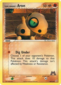 Team Magma's Aron - 59/95 - Team Magma vs Team Aqua (MA) #59/95 - Common Pokémon Trading Card