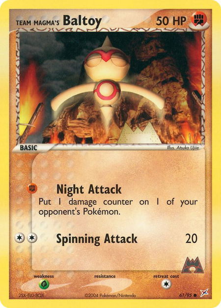 Team Magma's Baltoy - 61/95 - Team Magma vs Team Aqua Pokémon trading card