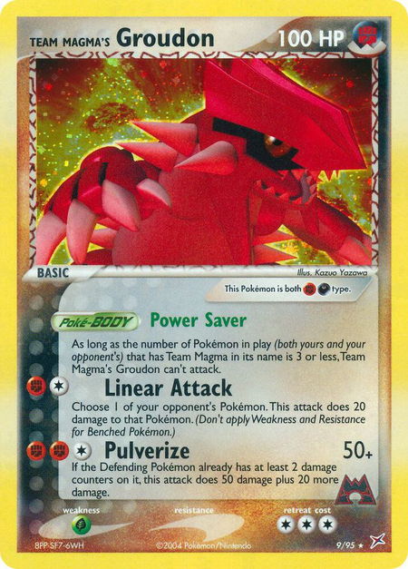 Team Magma's Groudon - Team Magma vs Team Aqua Pokémon trading card