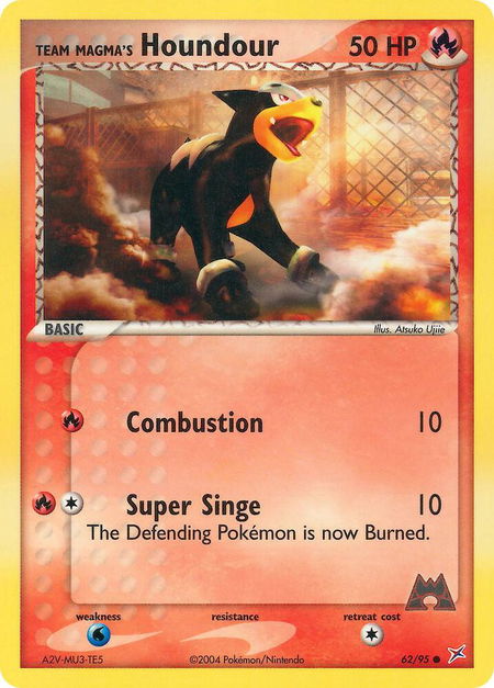 Team Magma's Houndour - 62/95 - Team Magma vs Team Aqua Pokémon trading card