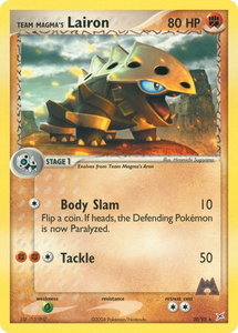 Team Magma's Lairon - 20/95 - Team Magma vs Team Aqua (MA) #20/95 - Rare Pokémon Trading Card