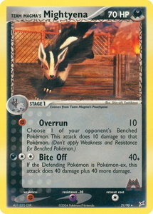 Team Magma's Mightyena - 21/95 - Team Magma vs Team Aqua (MA) #21/95 - Rare Pokémon Trading Card