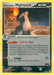 Team Magma's Mightyena - 37/95 - Team Magma vs Team Aqua (MA) #37/95 - Uncommon Pokémon Trading Card