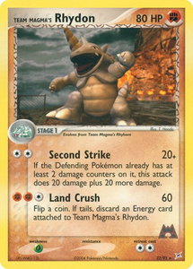 Team Magma's Rhydon - 22/95 - Team Magma vs Team Aqua (MA) #22/95 - Rare Pokémon Trading Card
