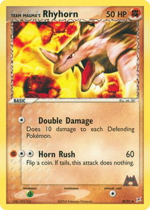 Team Magma's Rhyhorn - 38/95 - Team Magma vs Team Aqua (MA) #38/95 - Uncommon Pokémon Trading Card