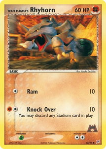 Team Magma's Rhyhorn - 68/95 - Team Magma vs Team Aqua (MA) #68/95 - Common Pokémon Trading Card