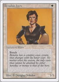 Benalish Hero - Unlimited Edition (2ED) #4 - Common Magic: The Gathering Trading Card