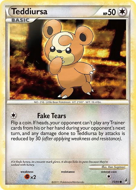 Teddiursa - Call of Legends Pokémon trading card