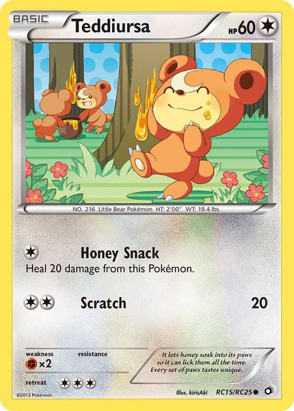 Teddiursa trading card from Legendary Treasures: Radiant Collection Teddiursa - Legendary Treasures: Radiant Collection Pokémon trading card