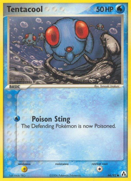 Tentacool trading card from Legend Maker Tentacool - Legend Maker Pokémon trading card