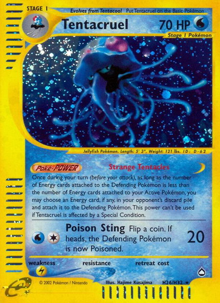 Tentacruel (H26) - Aquapolis Pokémon trading card