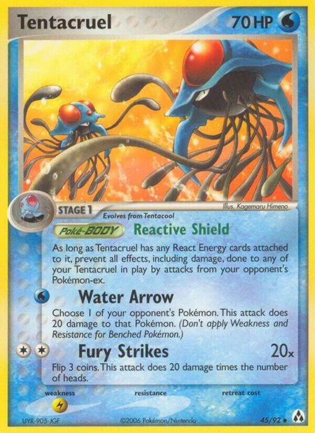 Tentacruel - Legend Maker Pokémon trading card