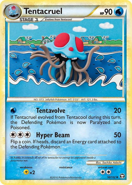 Tentacruel trading card from Triumphant Tentacruel - Triumphant Pokémon trading card