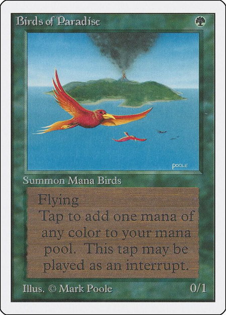 Birds of Paradise - Unlimited Edition Magic: The Gathering trading card