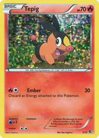 Tepig - 3/12 - McDonald's Promos 2011 #003/012 - Rare Pokémon Trading Card