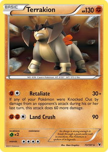 Terrakion - Noble Victories (NVI) #73/101 - Holo Rare Pokémon Trading Card