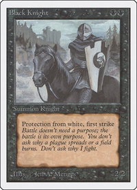 Black Knight - Unlimited Edition (2ED) #95 - Uncommon Magic: The Gathering Trading Card
