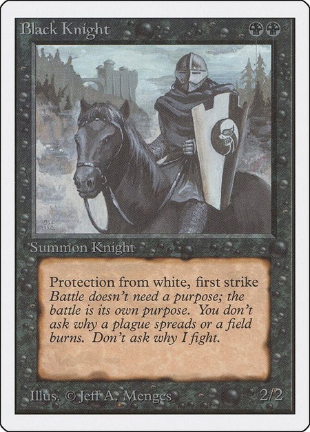 Black Knight - Unlimited Edition Magic: The Gathering trading card