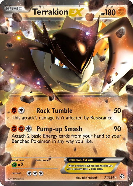 Terrakion EX - Dragons Exalted Pokémon trading card