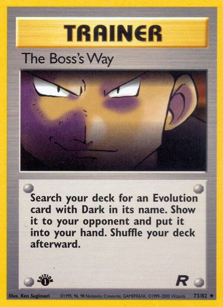 The Boss's Way - Team Rocket Pokémon trading card