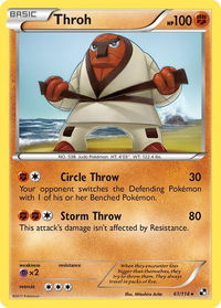 Throh - Black and White (BLW) #61/114 - Rare Pokémon Trading Card