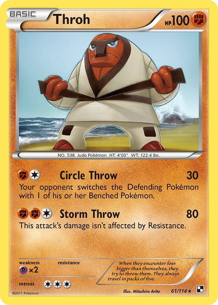 Throh - Black and White Pokémon trading card