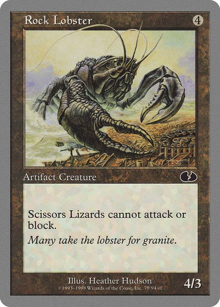 Rock Lobster trading card from Unglued Rock Lobster - Unglued Magic: The Gathering trading card