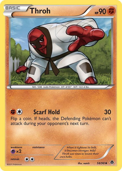 Throh trading card from Emerging Powers Throh - Emerging Powers Pokémon trading card