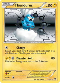 Thundurus - Emerging Powers (EPO) #35/98 - Holo Rare Pokémon Trading Card