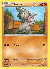 Timburr (58) - Black and White (BLW) #58/114 - Common Pokémon Trading Card