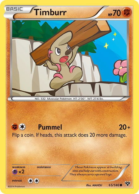 Timburr - XY Base Set Pokémon trading card
