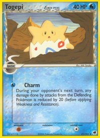 Togepi (Delta Species) - Dragon Frontiers (DF) #41/101 - Uncommon Pokémon Trading Card