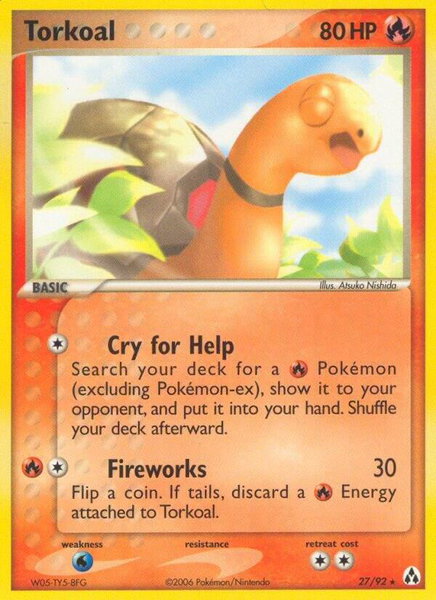 Torkoal trading card from Legend Maker Torkoal - Legend Maker Pokémon trading card